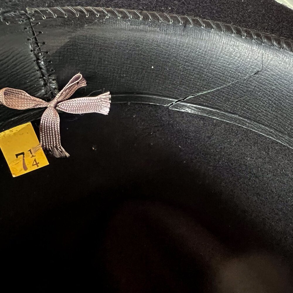 Rockmount Ranch Wear Black Wool Felt Cowboy Rodeo Hat 7 1/4 - Picture 12 of 12